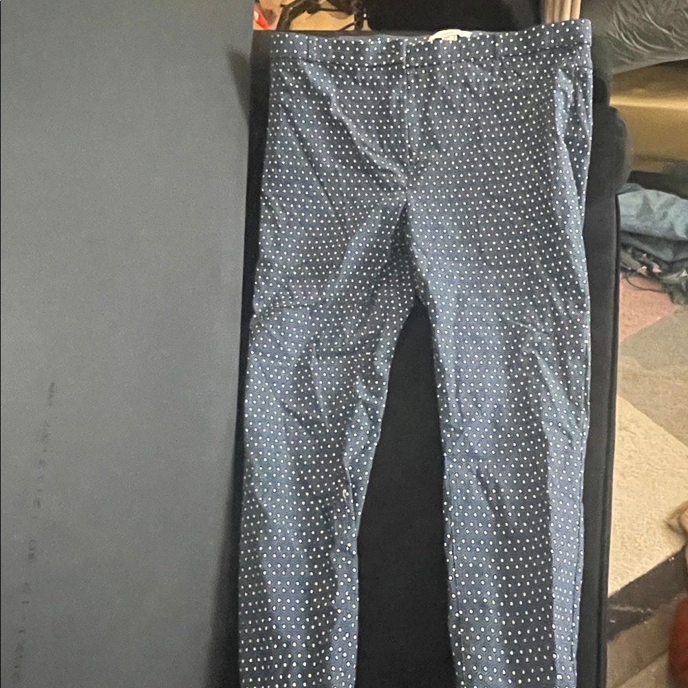 Blue polka dot pants